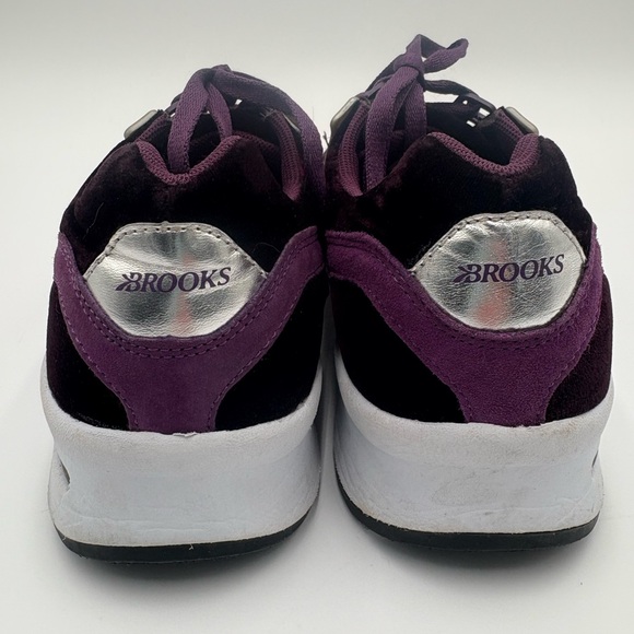 Brooks Heritage Regent Sneakers Purple Velvet Suede Silver Women’s Size 10 - Picture 4 of 9